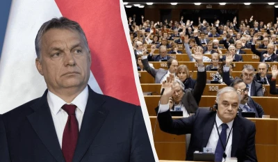 Європарламент висловив Орбану своє ставлення до нього / колаж УНІАН, фото УНІАН, REUTERS