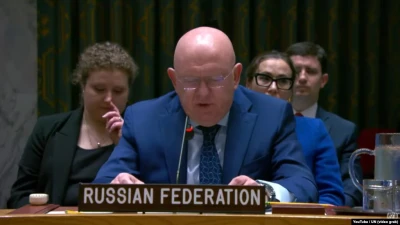 Постійний представник Росії при ООН Василь Небензя заявив, що відхилення запропонованого Москвою проекту резолюції доводить намір США мілітаризувати космос