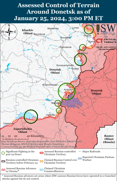 Американські аналітики прокоментували інформацію про нібито просування українських воїнів у деяких регіонах / карта understandingwar.org