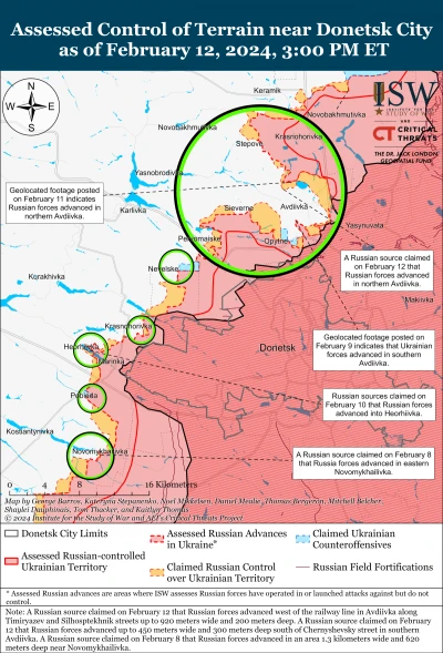 Ситуація біля Авдіївки / карта ISW