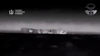 Корабель на боку / скріншот Defence Express з відео ГУР