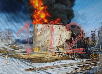 У Бєлгородській області палає нафтобаза. Її атакували безпілотники ГУР – фото