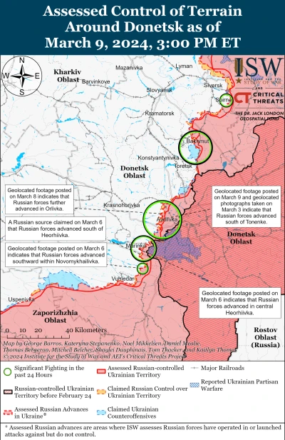 Свіжа карта бойових дій в Україні / карта understandingwar.org