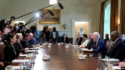 Архівне фото: президент Джо Байден на засіданні уряду в Білому домі, Вашингтон, 3 березня 2022 року