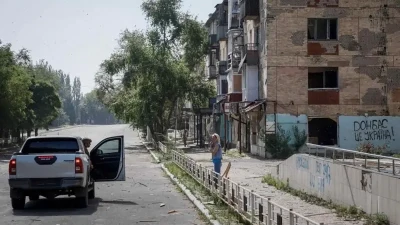 Розбиті багатоповерхівки Торецька. В червні російська армія почала наступ на це місто